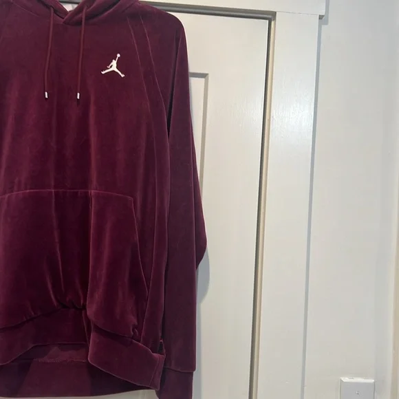 Air Jordan deep purple velour hoodie pullover size small. - Picture 2 of 10